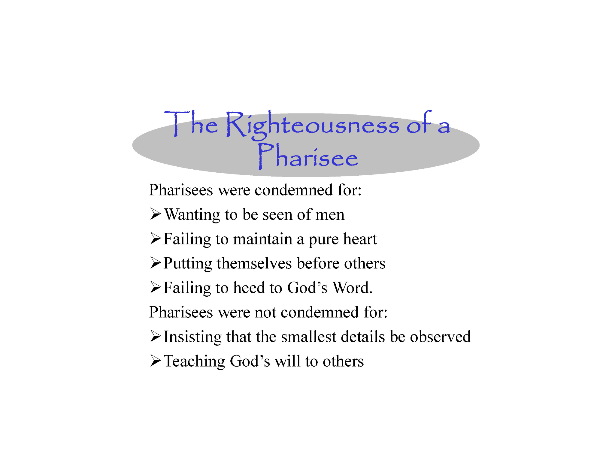 South Franklin Church Of Christ The Righteousness Of A Pharisee